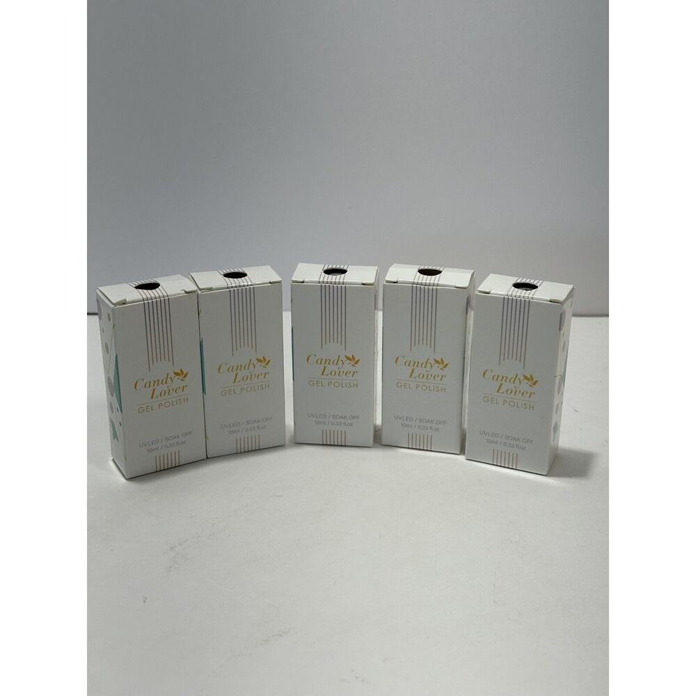 Candy Lover Gel Nail Polish Lot Of 5 10ml Popular Colors 350, 336, 353, 061, 069